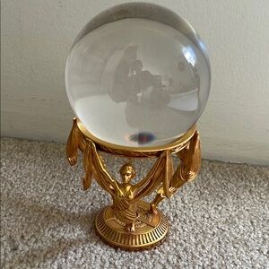 Elegant Crystal ball with the three fates